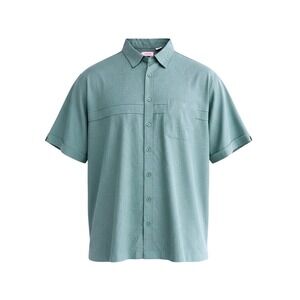 Cafe Luna Mens 3XL Button Down Short‎ Sleeve Shirt Green Casual Party